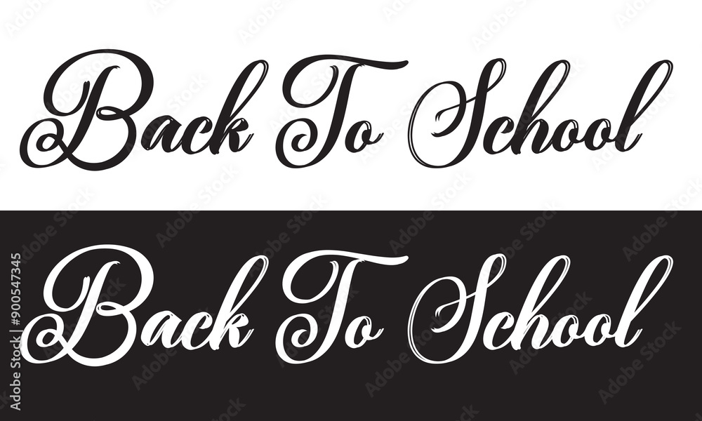 Back To School typography clip art design on plain white and black isolated background for card, shirt, hoodie, sweatshirt, apparel, tag, mug, icon, poster or badge. Vector illustration. EPS 10 Back To School typography clip art design on plain white and black isolated background for card, shirt, hoodie, sweatshirt, apparel, tag, mug, icon, poster or badge. Vector illustration. EPS 10