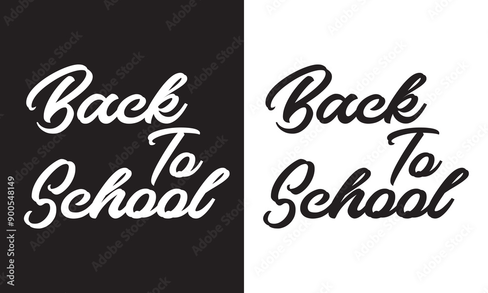 Back To School typography clip art design on plain white and black isolated background for card, shirt, hoodie, sweatshirt, apparel, tag, mug, icon, poster or badge. Vector illustration. EPS 10 Back To School typography clip art design on plain white and black isolated background for card, shirt, hoodie, sweatshirt, apparel, tag, mug, icon, poster or badge. Vector illustration. EPS 10