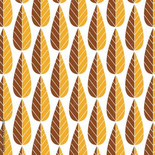 Autumn Leaves Seamless Pattern Design