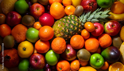 A pile of fresh fruit as a backdrop © Matthias