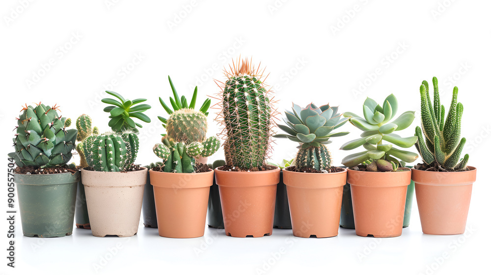 Green succulents and cacti in pots on light background ,Mini cactus plant potted on blurred garden background ,Cactus in flowerpot, Cactus in flowerpot background Green succulents and cacti in pots on light background ,Mini cactus plant potted on blurred garden background ,Cactus in flowerpot, Cactus in flowerpot background
