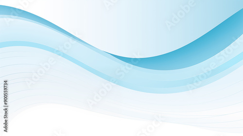 Blue cascading wave flow abstract background