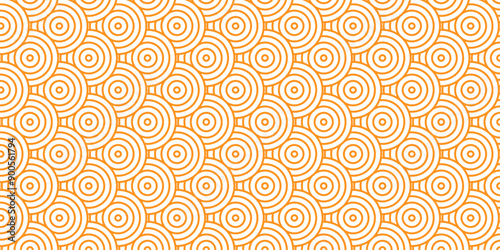 Abstract traditional geometric overlapping creative wave circle minimal lapping textile round vector texture. brown and white fabric element repeat swirl geometrical background..
