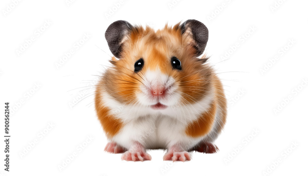 Cute and fluffy hamster with a golden coat, perfect for pet lovers and animal enthusiasts.