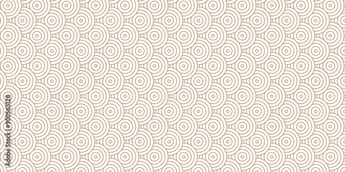 Minimal Vector overlapping Pattern diamond geometric wood and orange spiral line waves abstract wave line. seamless tile stripe overlap creative retro circle line fabric pattern white background.