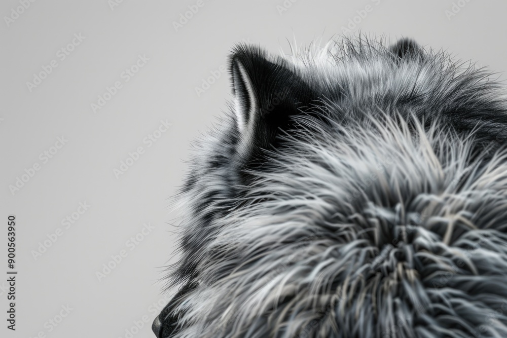 Obraz premium A close-up view of a furry animal's head, suitable for use in wildlife or pet-related contexts