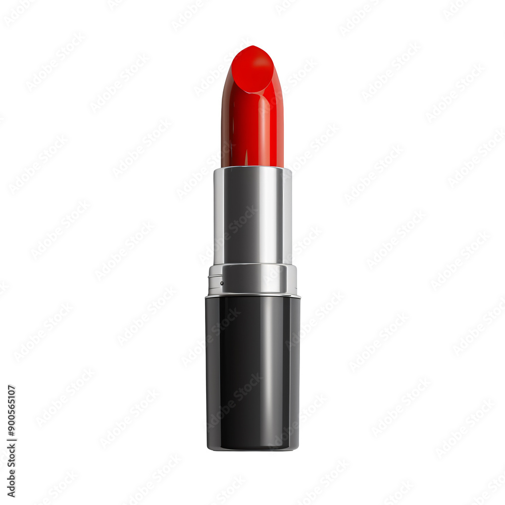 Lipstick Tube in a Vibrant Red Shade with a Shiny Cap Isolated on White and Transparent Background Lipstick Tube in a Vibrant Red Shade with a Shiny Cap Isolated on White and Transparent Background