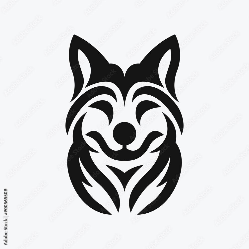 Minimalist, simple and elegant dog logo. Vector illustration Minimalist, simple and elegant dog logo. Vector illustration