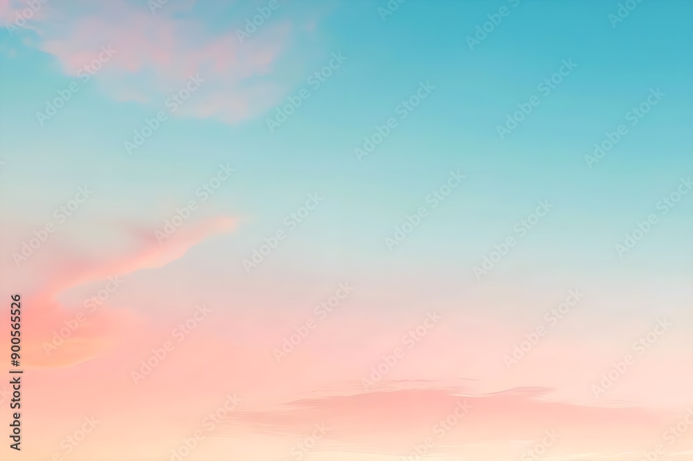 Fototapeta premium Dreamy Pastel Cloudscape