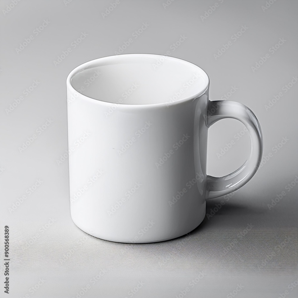 Obraz premium white cup on grey background