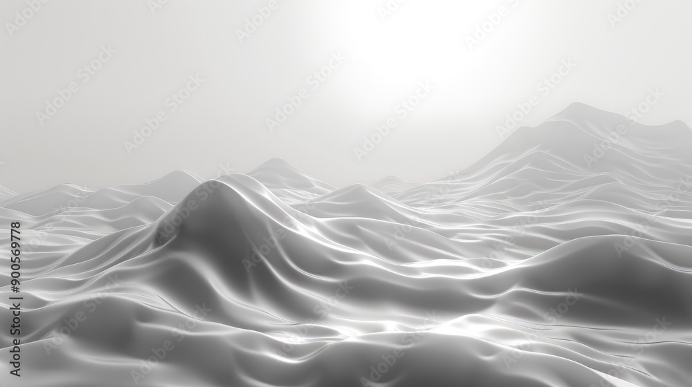 Fototapeta premium Gradient waves with a sense of fluid motion