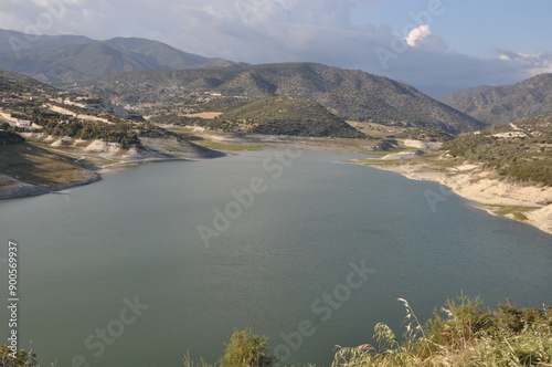 The Germasogeia Dam and the surrounding area near Limassol Cyprus photo