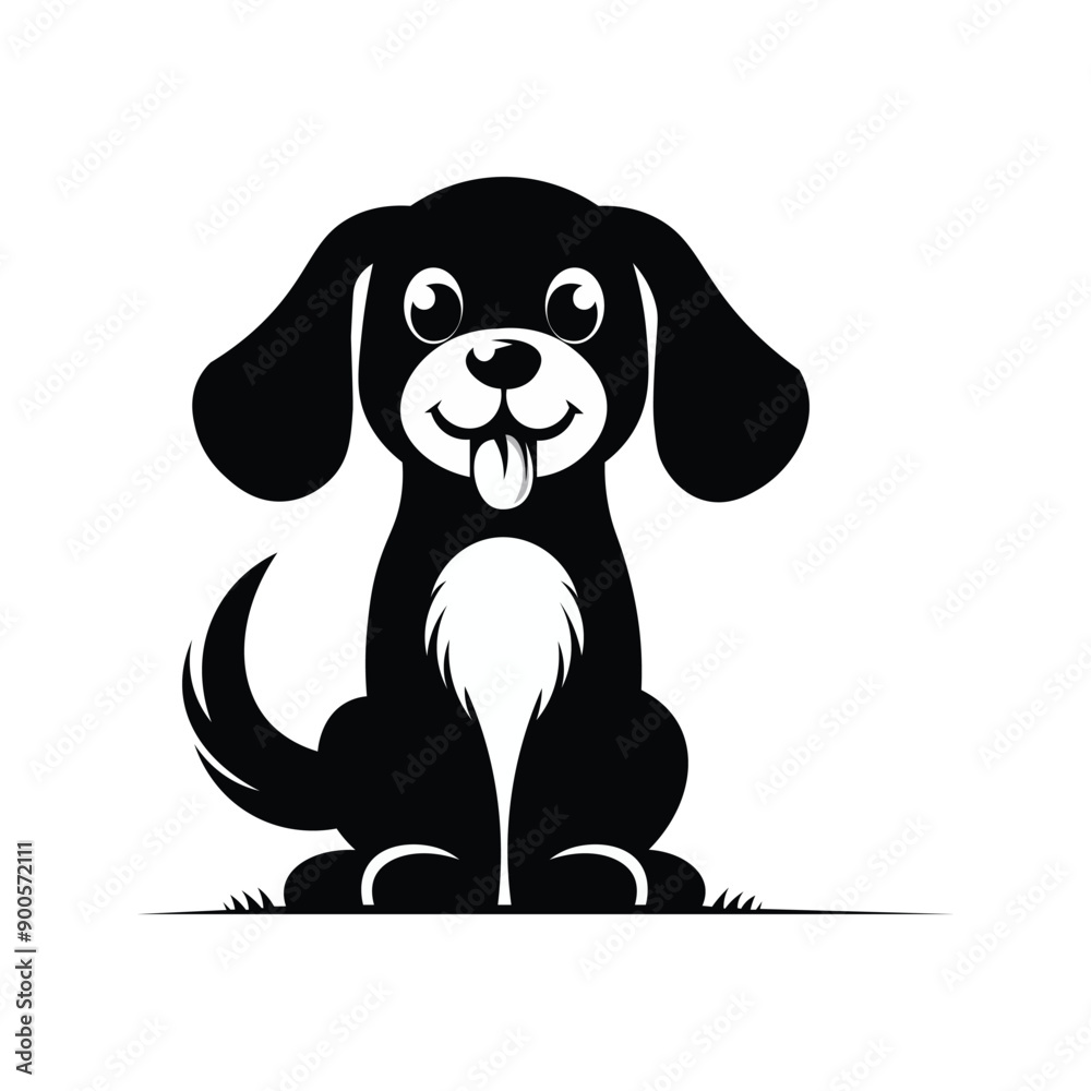 Fototapeta premium silhouette dog vector, illustration, and cartoon for your design
