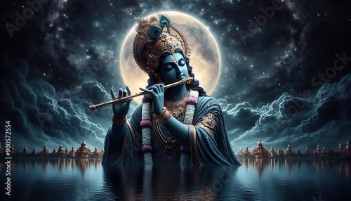 Portrait of Lord Krishna photo