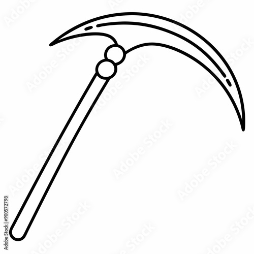 Halloween sickle Silhouette Vector Illustration

