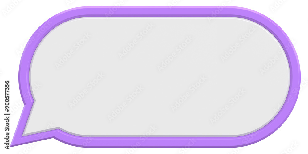 Empty Speech Bubble. 3D Illustration. Empty Speech Bubble. 3D Illustration.
