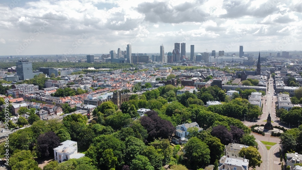 Fototapeta premium panorama of the city den haag