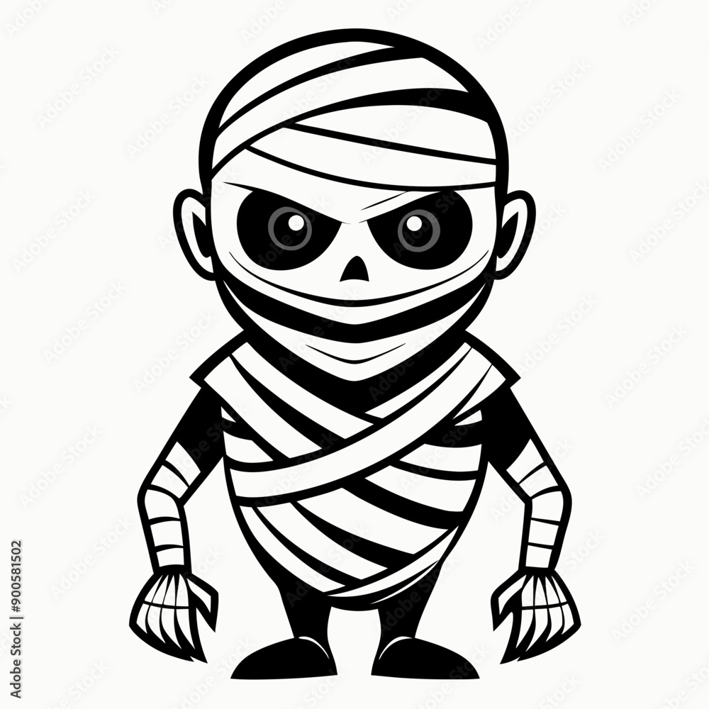 Halloween mummy silhouette vector illustration
Halloween mummy silhouette vector illustration