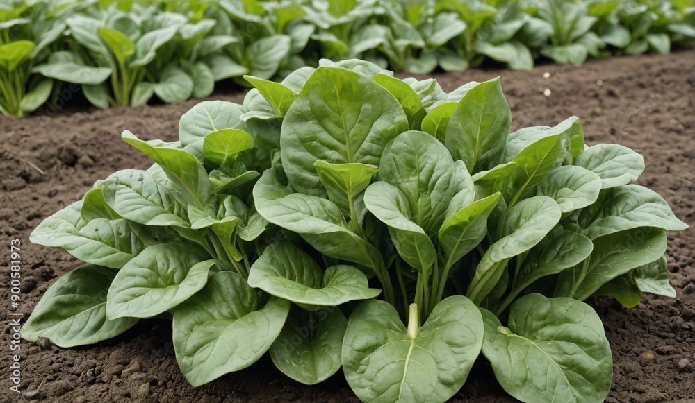 Organic Green Spinach Harvest in Lush Farmland Organic Green Spinach Harvest in Lush Farmland
