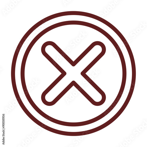 Rejection Vector Line Maroon Design