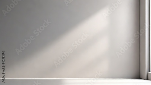 Minimalistic Abstract Light Grey Smooth Wall Background for Product Presentation. Made with Generative AI Technology