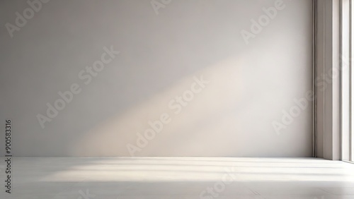Minimalistic Abstract Light Grey Smooth Wall Background for Product Presentation. Made with Generative AI Technology