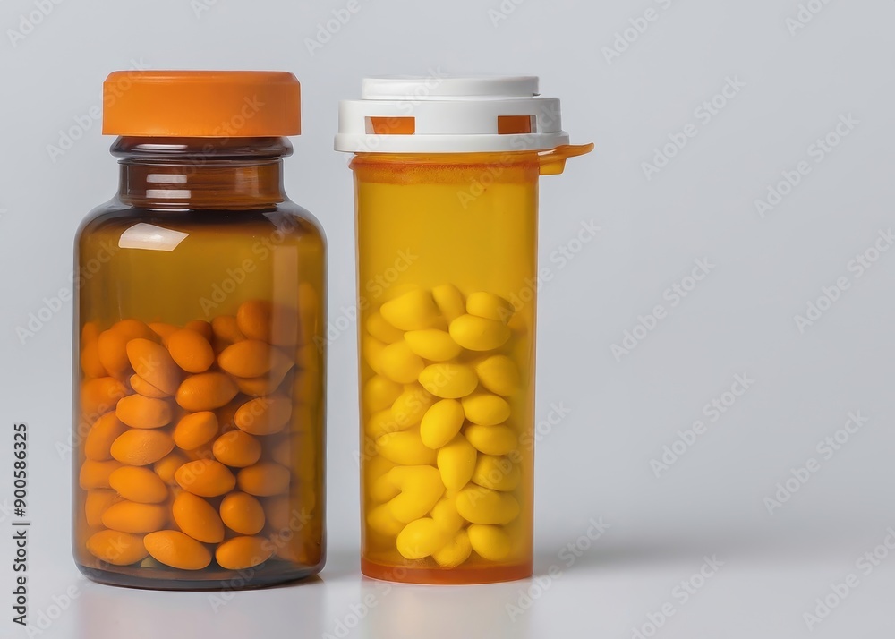 Pill Bottle, concept for Healthcare And Medicine Pill Bottle, concept for Healthcare And Medicine