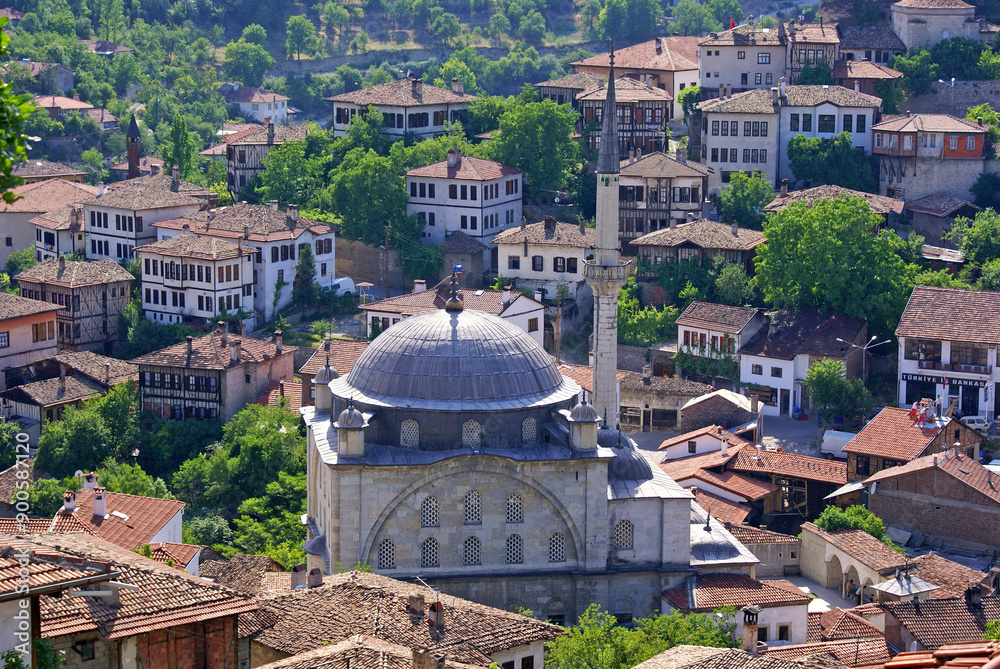 Naklejka premium Izzet Pasha Mosque in Safranbolu, Karabuk, Turkey.