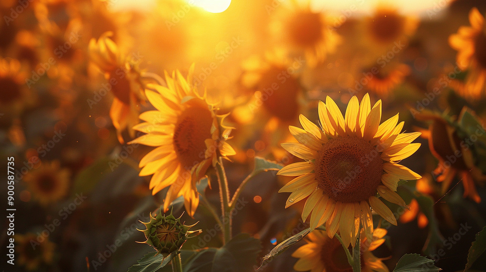 Naklejka premium sunflower in the sun