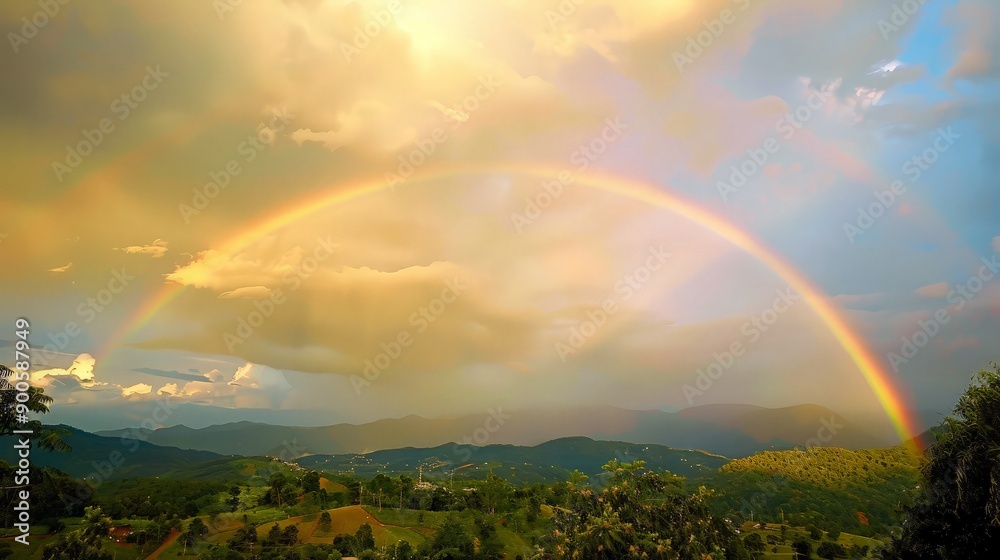 Obraz premium Rainbow over Mountains
