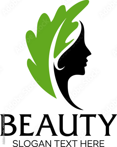 beauty hair idea vector logo design