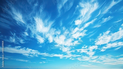 Clear Skies: A Beautiful Day with Whispy Clouds