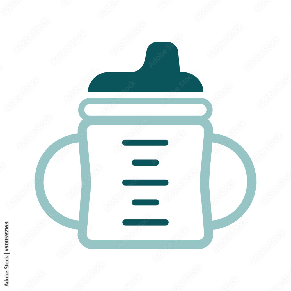 Toddler sippy cup vector isolated icon Toddler sippy cup vector isolated icon
