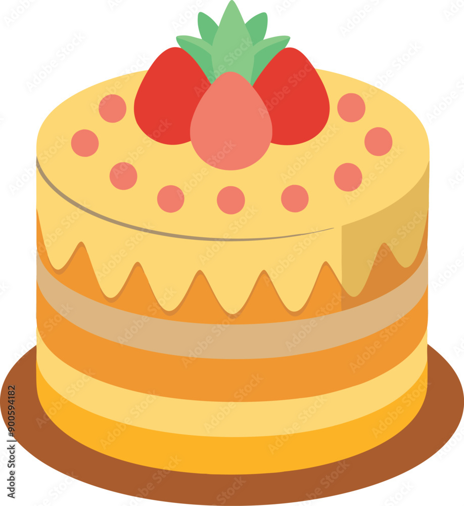 Vector Design of Birthday Cake Design Vector Design of Birthday Cake Design