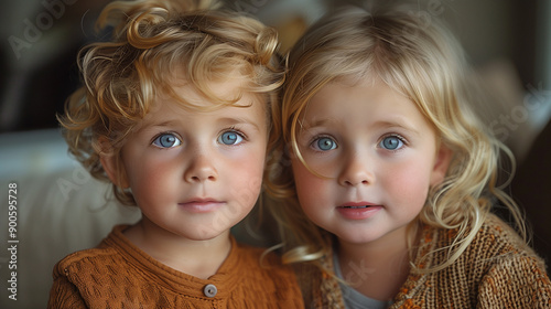 siblings posing with a smile