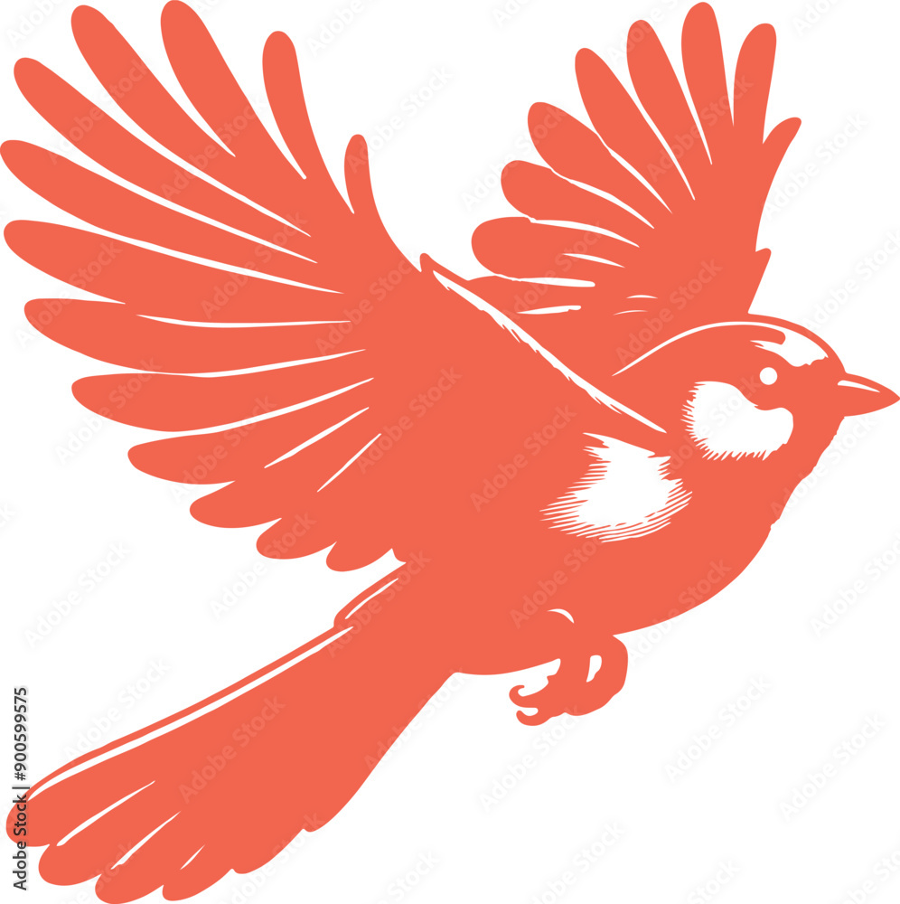 Obraz premium Jay bird vector illustration flying bird art