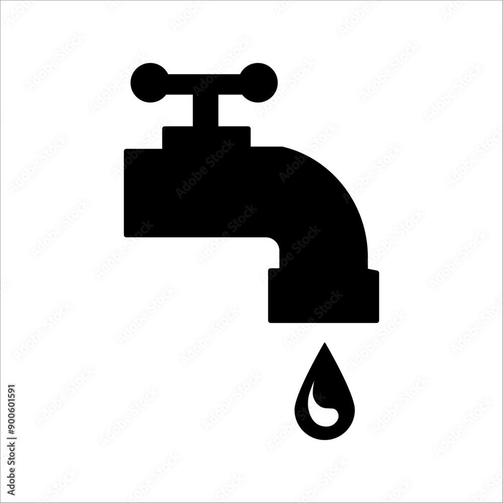 Water Tap Sign. Fauced Icons. Drinking Water - Symbol Template. Vector Printable Sign. Water Tap Sign. Fauced Icons. Drinking Water - Symbol Template. Vector Printable Sign.