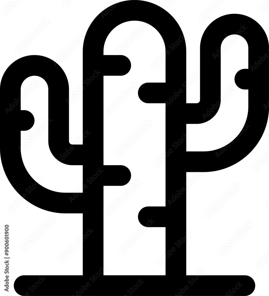 UI cactus Vector Icon Illustration. Line Style UI cactus Vector Icon Illustration. Line Style