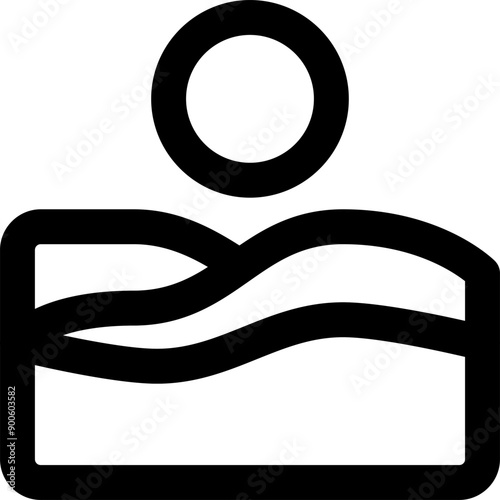UI dune Vector Icon Illustration. Line Style