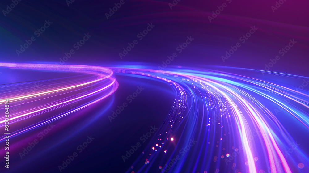 A simple purple arc with a blue line in the background, in a bright rim style, wavy and moving. A simple purple arc with a blue line in the background, in a bright rim style, wavy and moving.