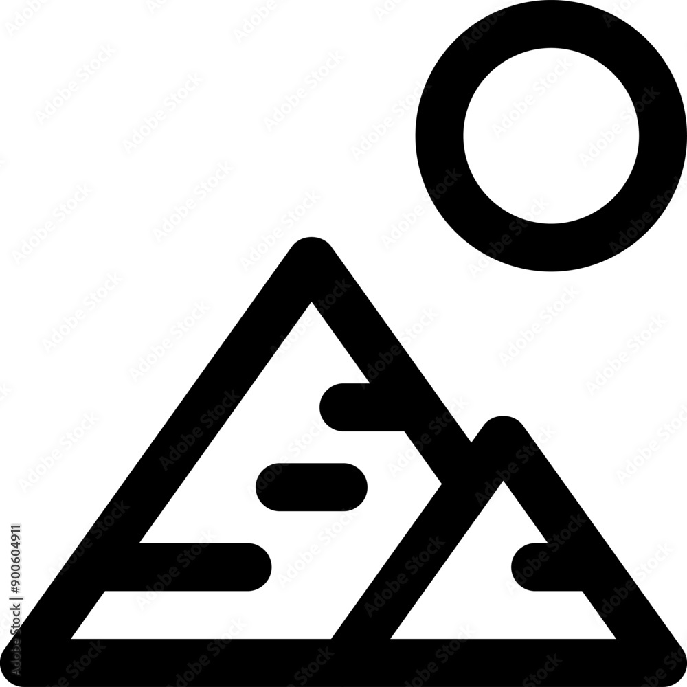 UI pyramid Vector Icon Illustration. Line Style UI pyramid Vector Icon Illustration. Line Style
