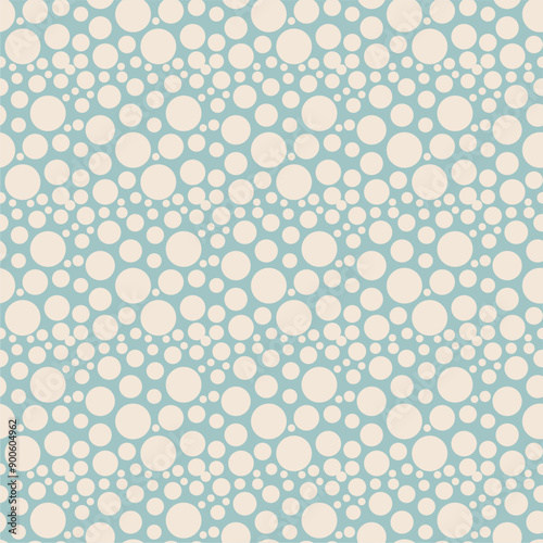 Seamless pattern with polka dot circles vector artistic print for textile paper decor wallpaper background endless creative art 