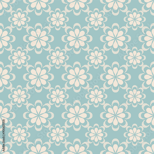 Seamless decorative pattern with flowers wallpaper festive birthday background art decor design for textile, paper   © Elena K