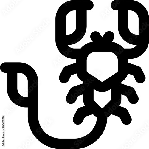UI scorpion Vector Icon Illustration. Line Style