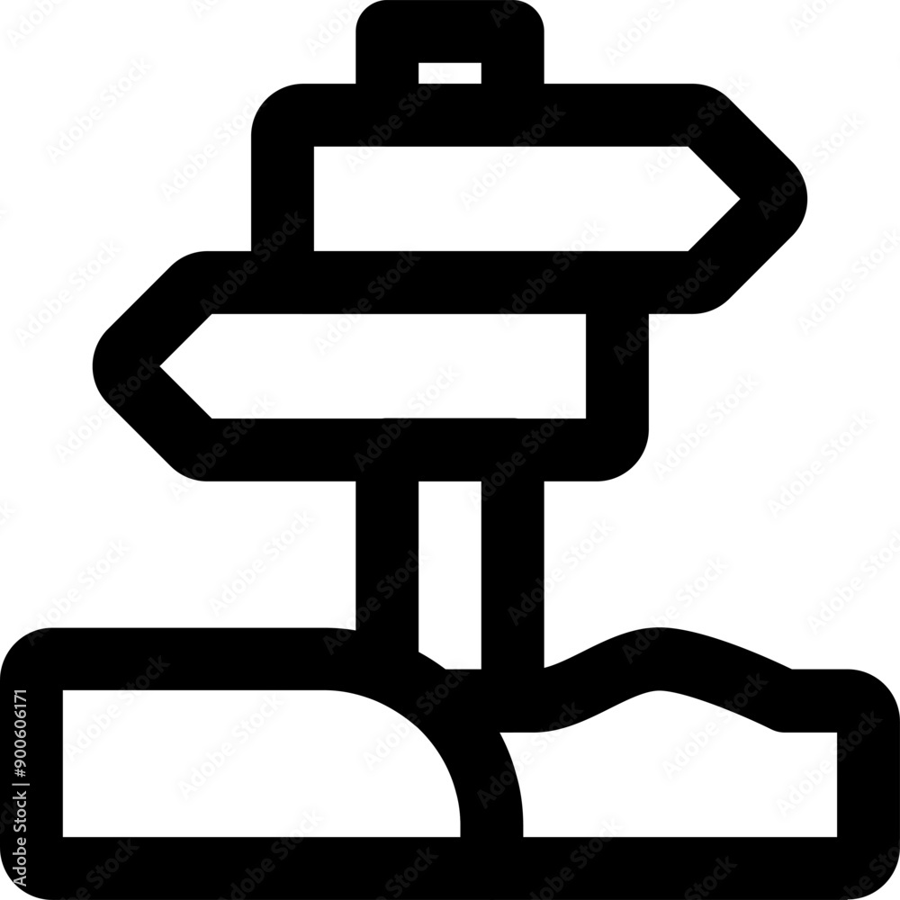 UI sign post Vector Icon Illustration. Line Style UI sign post Vector Icon Illustration. Line Style