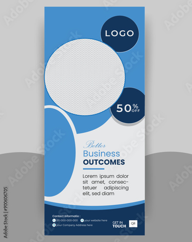 Roll-up banner stands template design layout. editable roll-up banner vector template