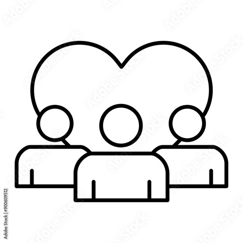 Community icon. outline icon