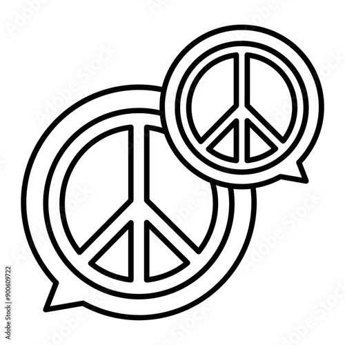 Peace  icon. outline icon