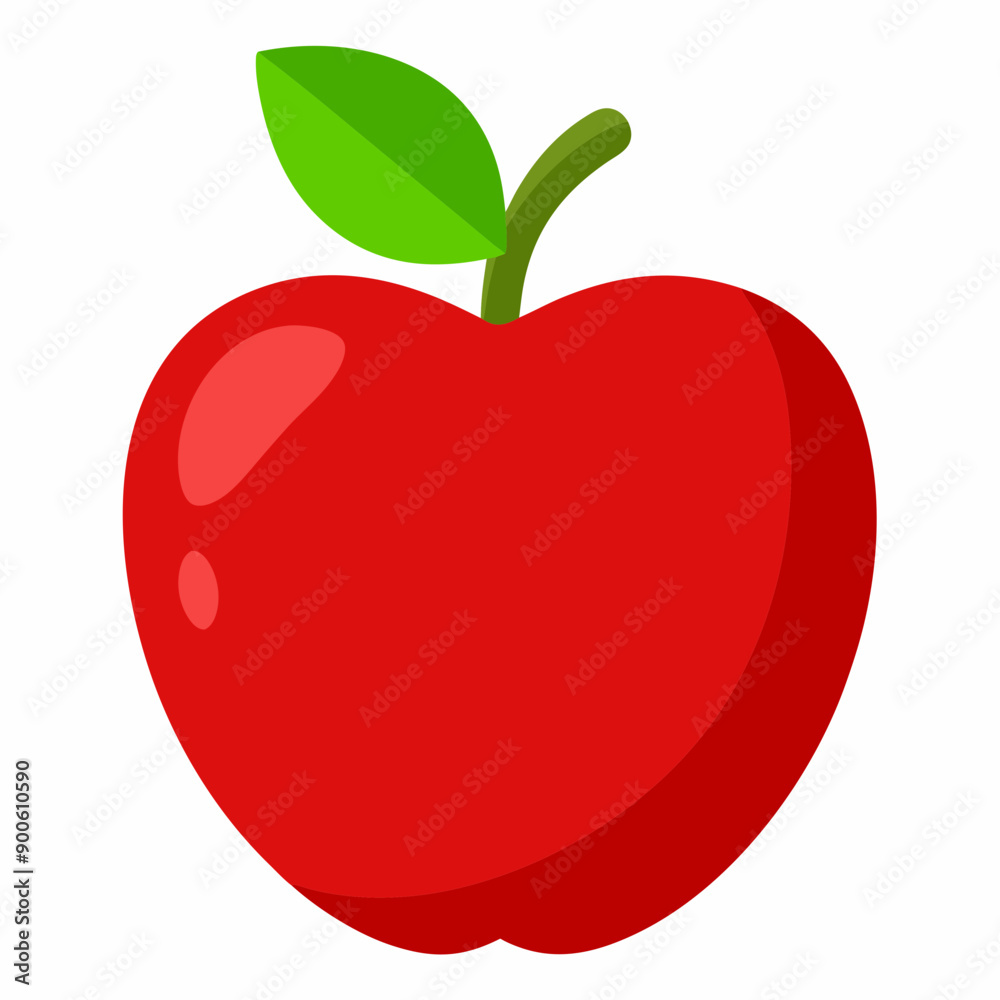 Red apple isolated on white, Red apple vector illustration, apple cartoon vector art, apple silhouette, apple vector icon Red apple isolated on white, Red apple vector illustration, apple cartoon vector art, apple silhouette, apple vector icon