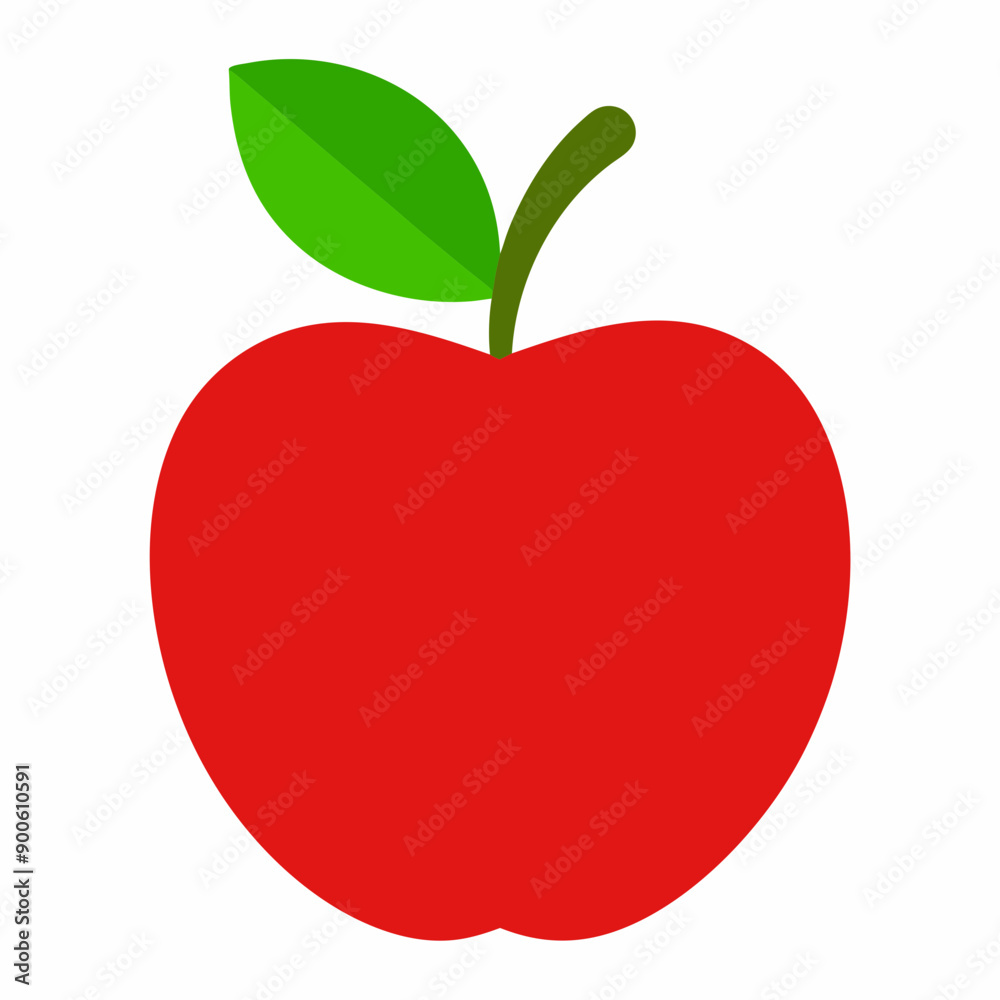 Red apple isolated on white, Red apple vector illustration, apple cartoon vector art, apple silhouette, apple vector icon Red apple isolated on white, Red apple vector illustration, apple cartoon vector art, apple silhouette, apple vector icon